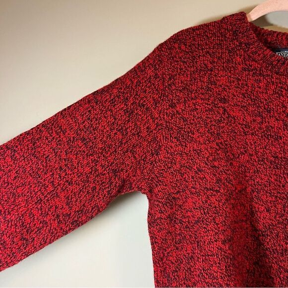 Land’s End Red Wool Blend Crewneck Sweater Men’s Large Long - Picture 6 of 11